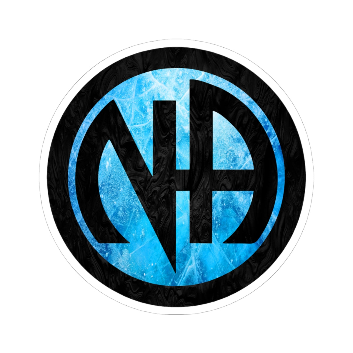 Ice Blue Narcotics Anonymous Symbol Sticker – Bold Recovery Support ArtKiss-Cut Stickers