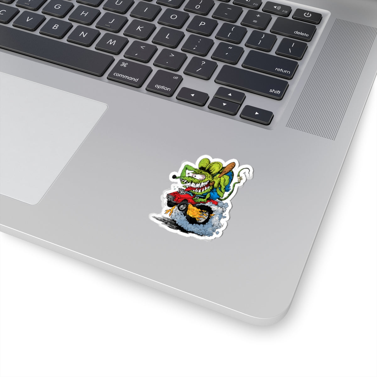 Hot Rod Ratfink Sticker – Wild Ride Cartoon Rat with Flames and AttitudeArtKiss-Cut Stickers