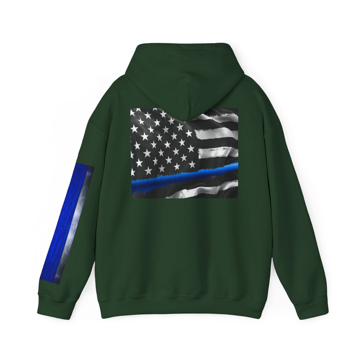 Spartan Hoodie, Thin Blue Line, American Flag, Patriotic Hoodie, Police Officer Gift, Law Enforcement Apparel