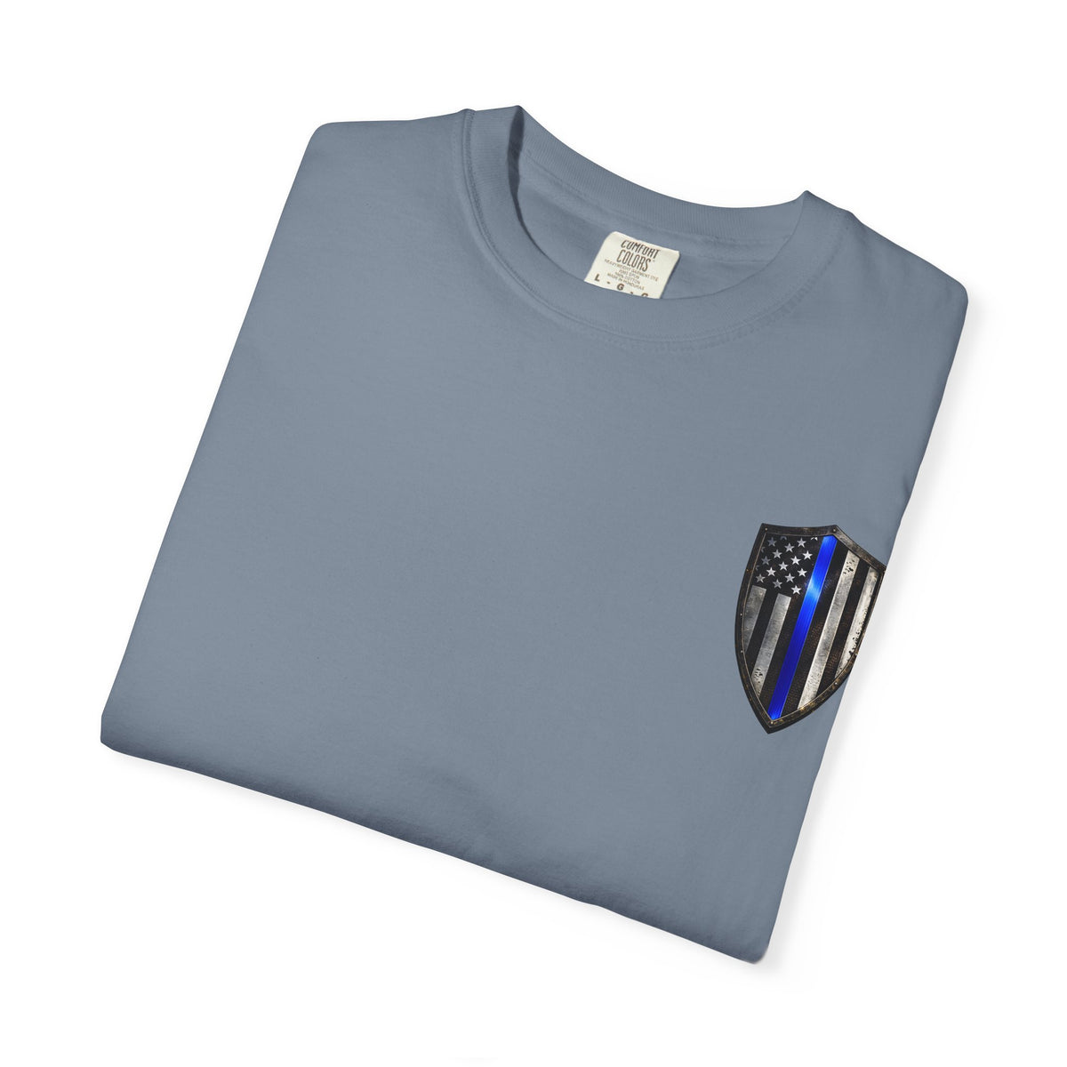 Thin Blue Line Skull T-Shirt — American Flag Police Support Tee