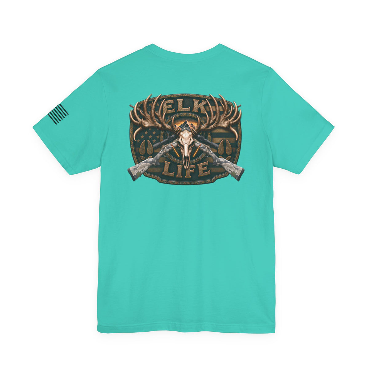 Elk Life Rifle Hunting T-Shirt – WRAEVN OUTDOORS American Big Game Hunter Tee