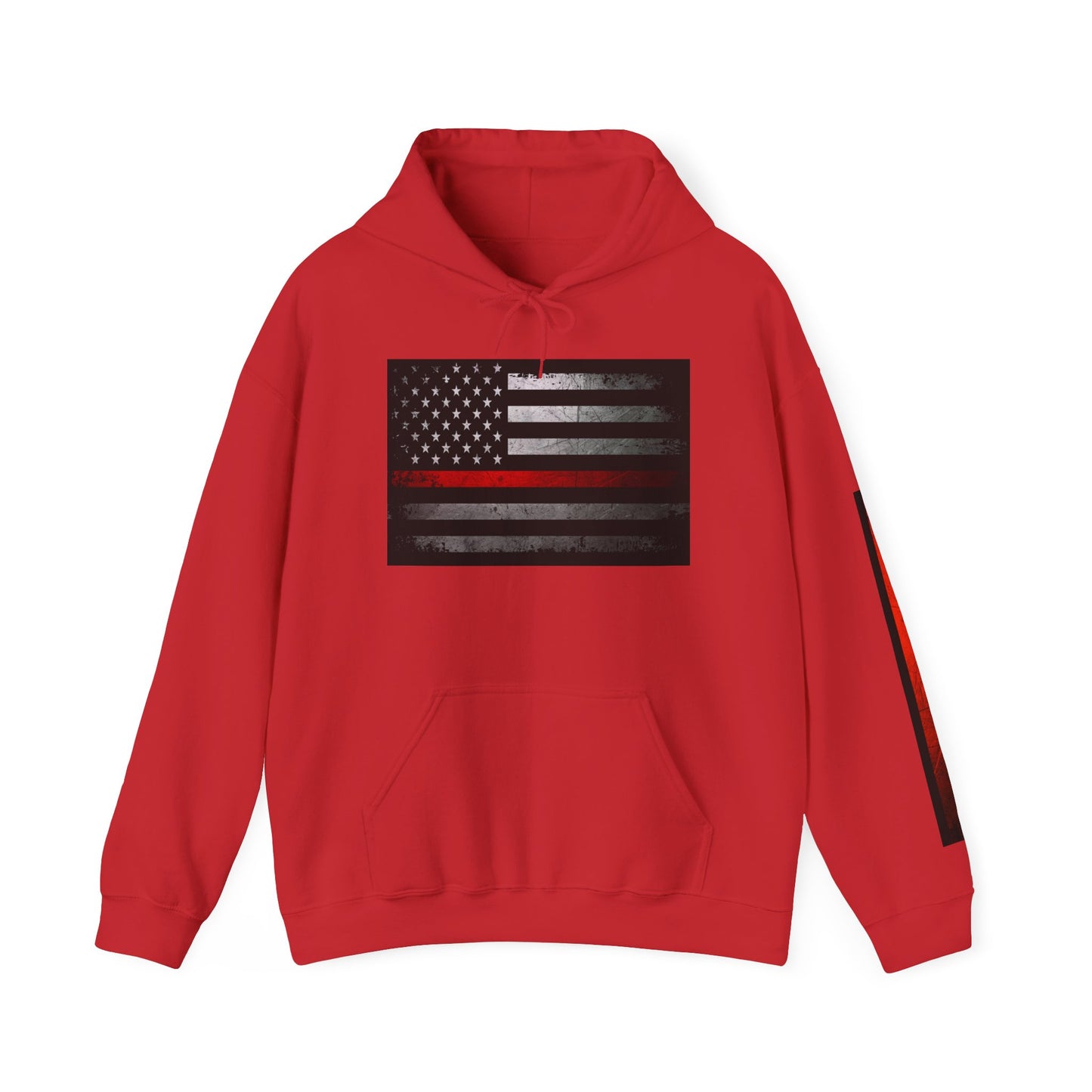 Firefighter Thin Red Line American Flag Hoodie, Fireman Gift, Firefighter Apparel, Thin Red Line Sweatshirt, Firefighter