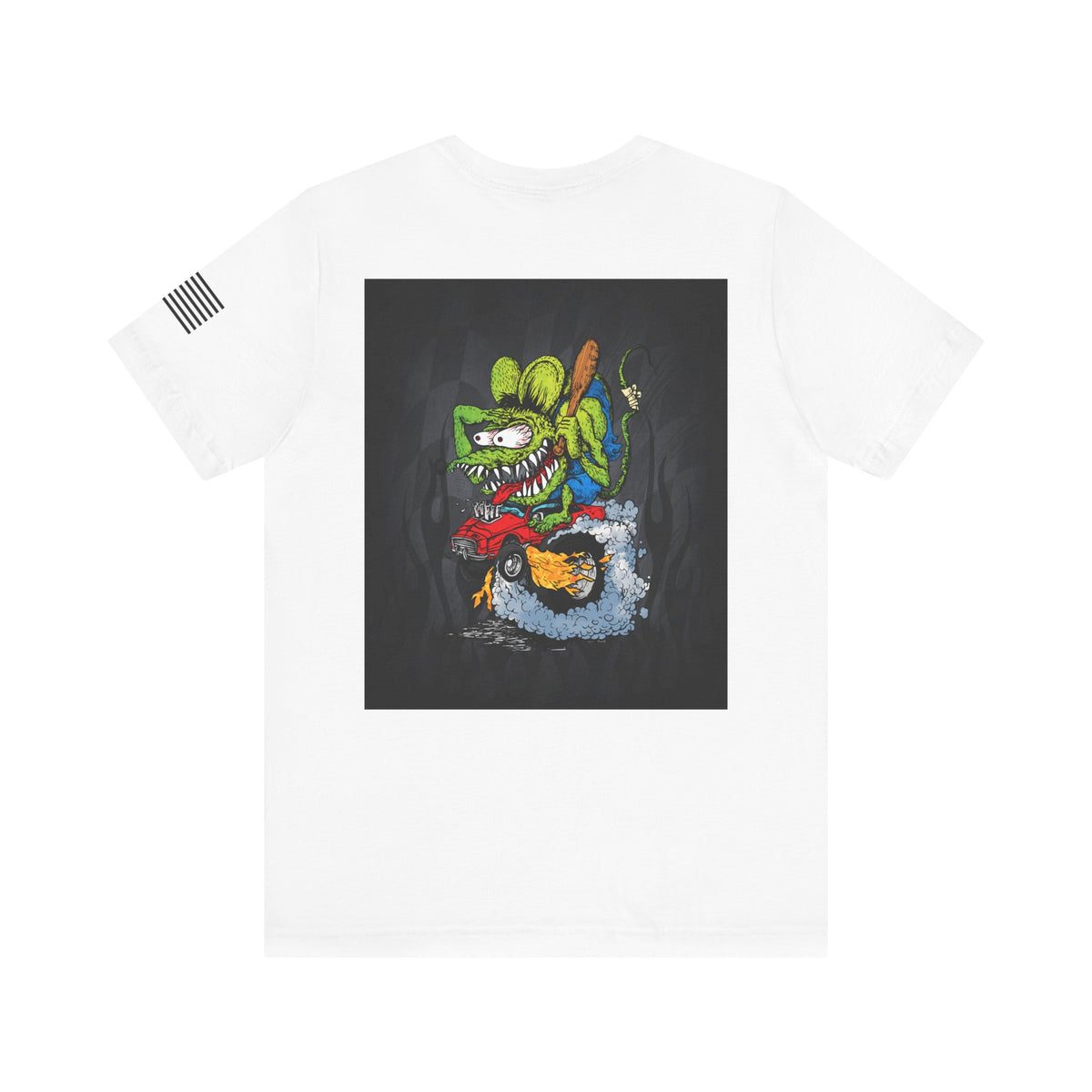 Rat Fink Monster Hot Rod Burnout – Wild Cartoon Drag Racer Tee