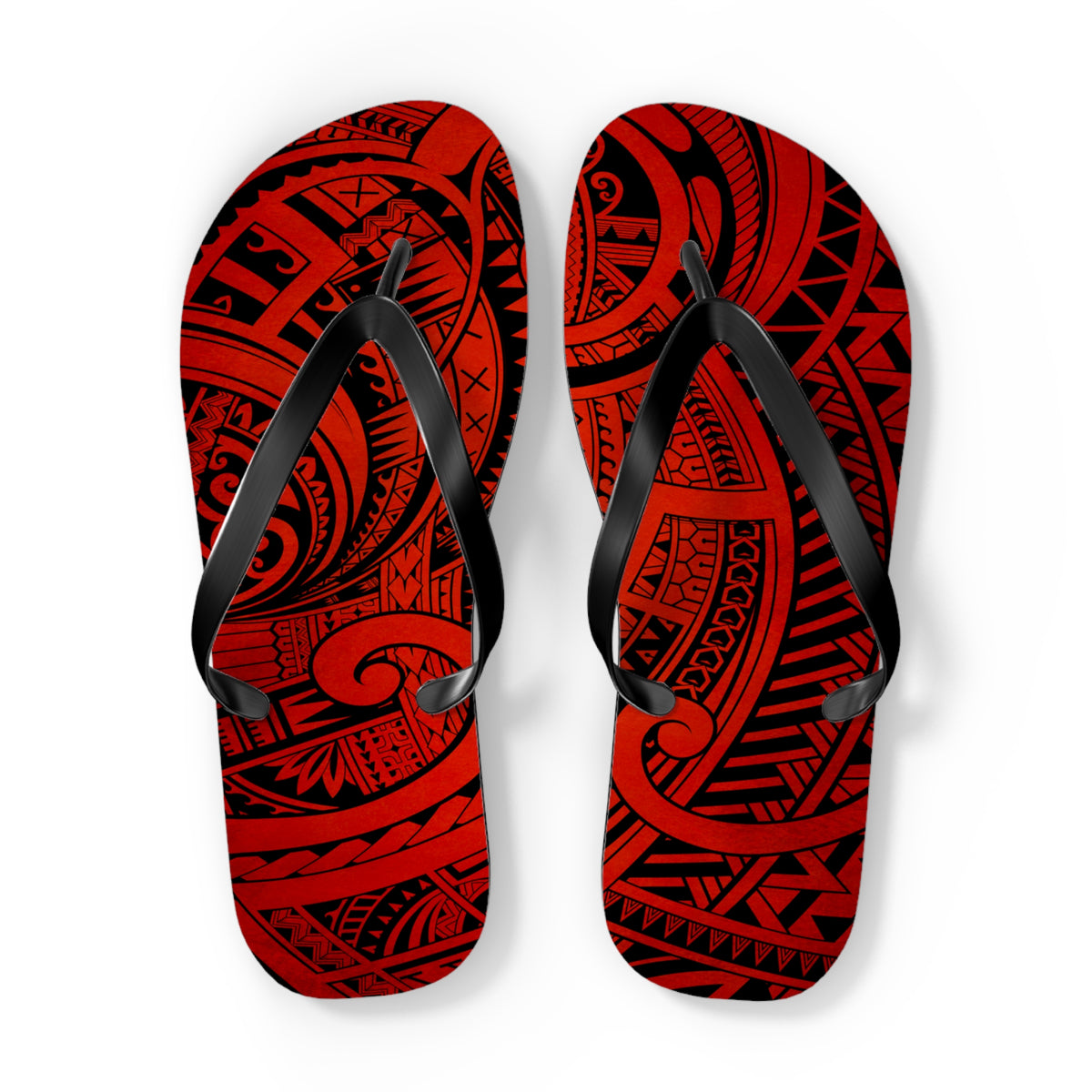 Polynesian Tribal Flip Flops, Summer Footwear, Vacation Sandals, Beach Accessories, Boho Flip Flops