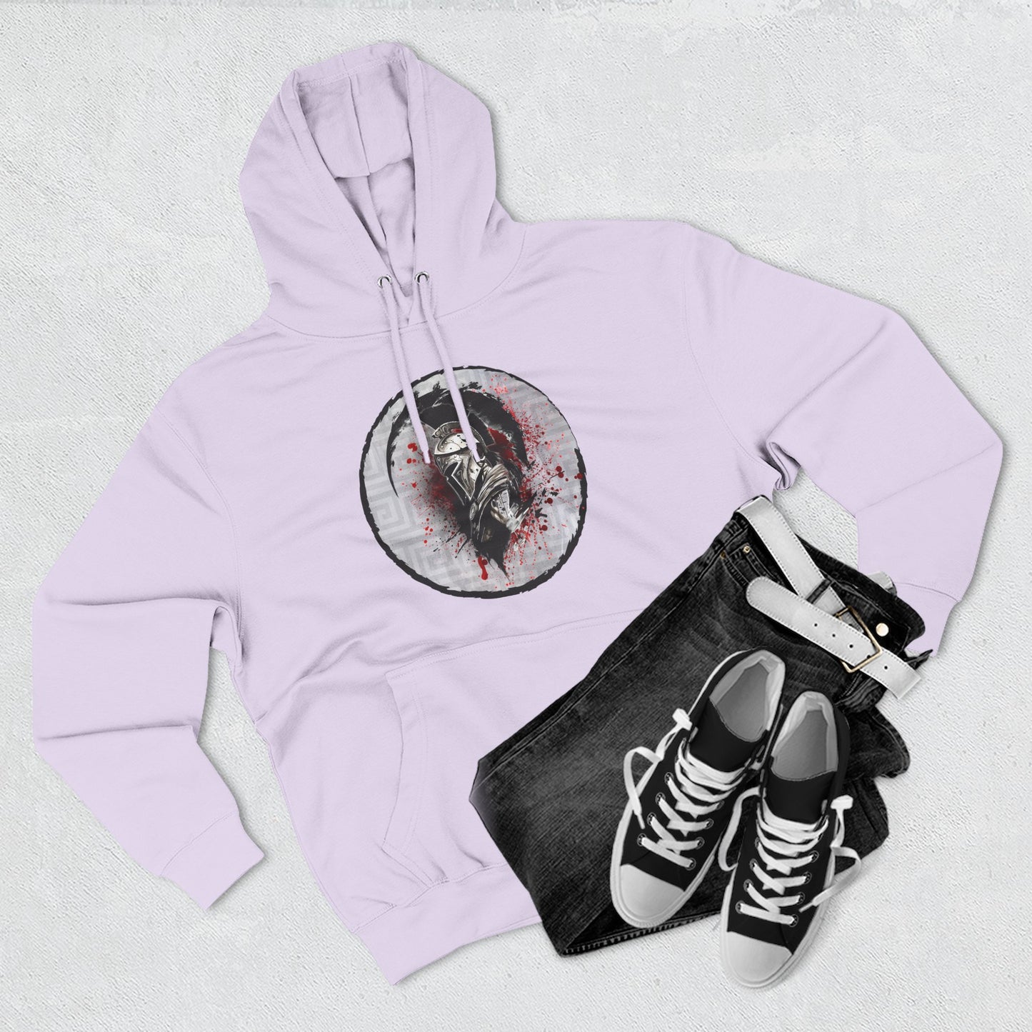 Three-Panel Fleece Hoodie Spartan Warrior