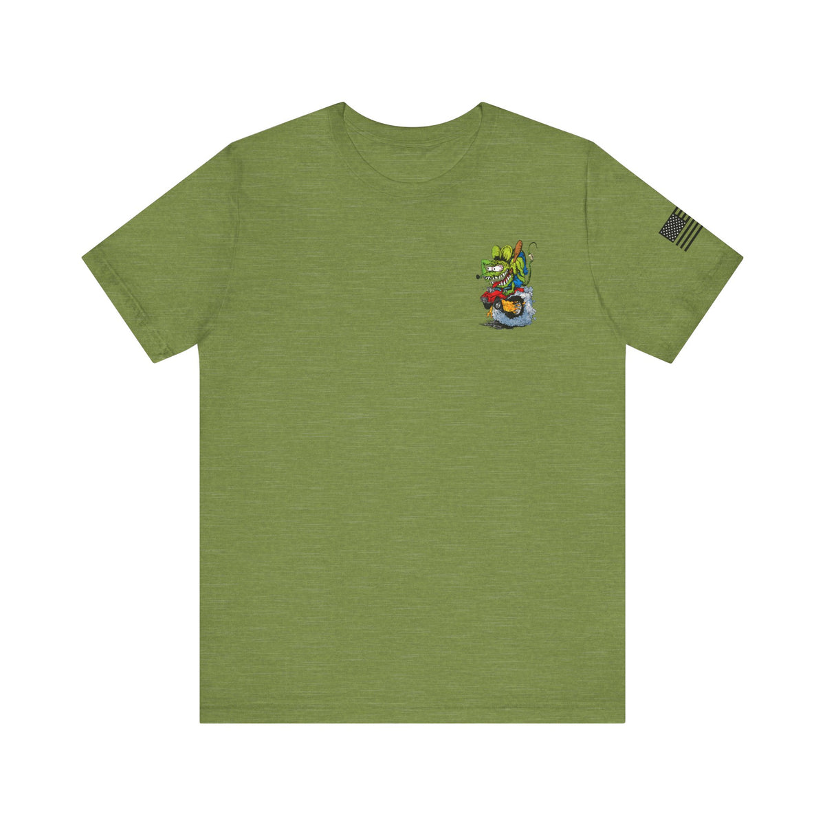 Rat Fink Monster Hot Rod Burnout – Wild Cartoon Drag Racer Tee