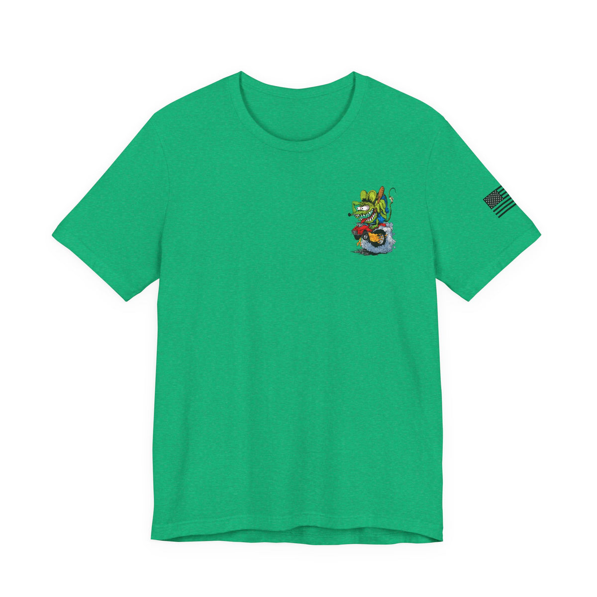 Rat Fink Monster Hot Rod Burnout – Wild Cartoon Drag Racer Tee