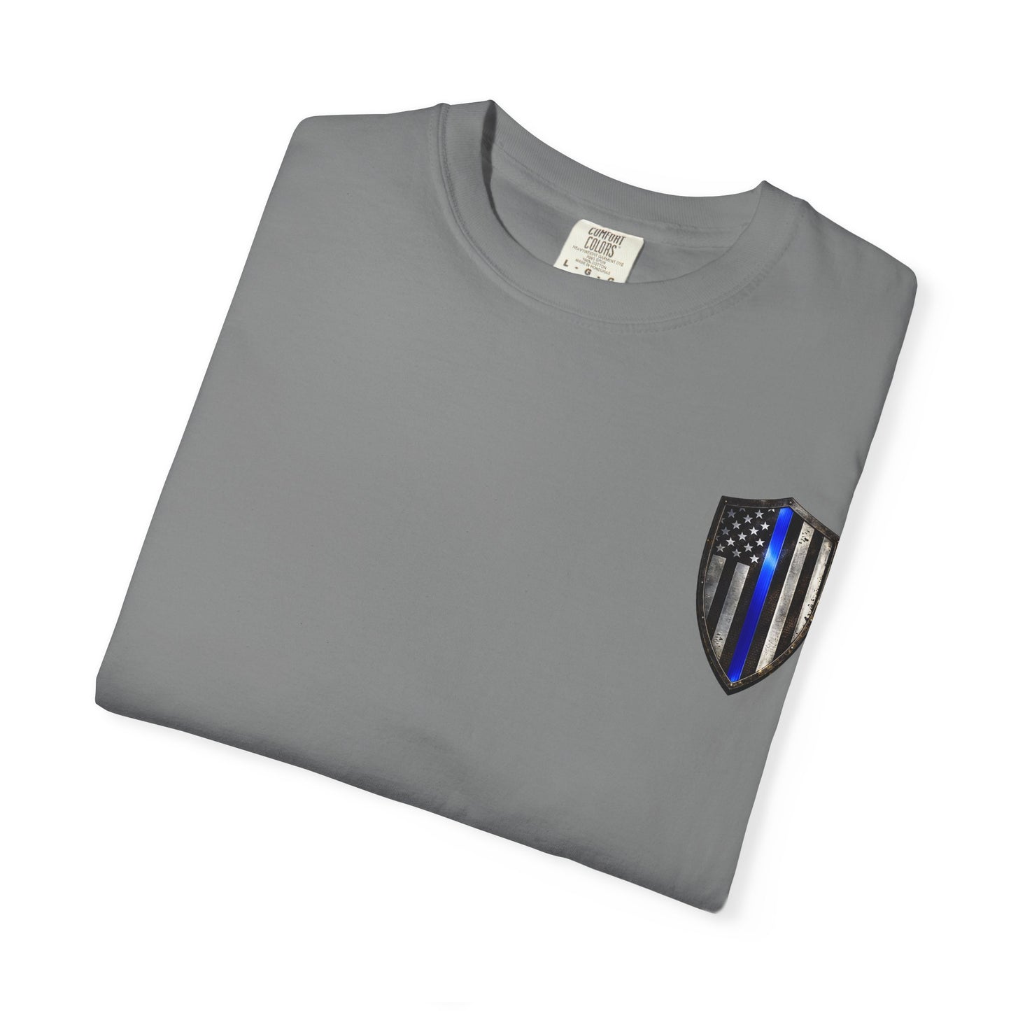 Thin Blue Line Skull T-Shirt — American Flag Police Support Tee