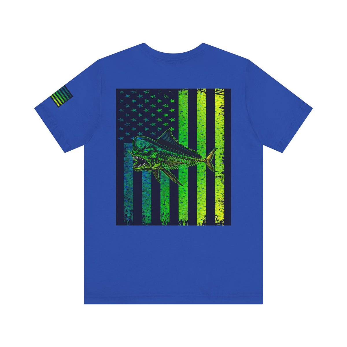 Mahi Mahi Skin Grunge American Flag Tee, Patriotic USA Shirt, Vintage American Flag