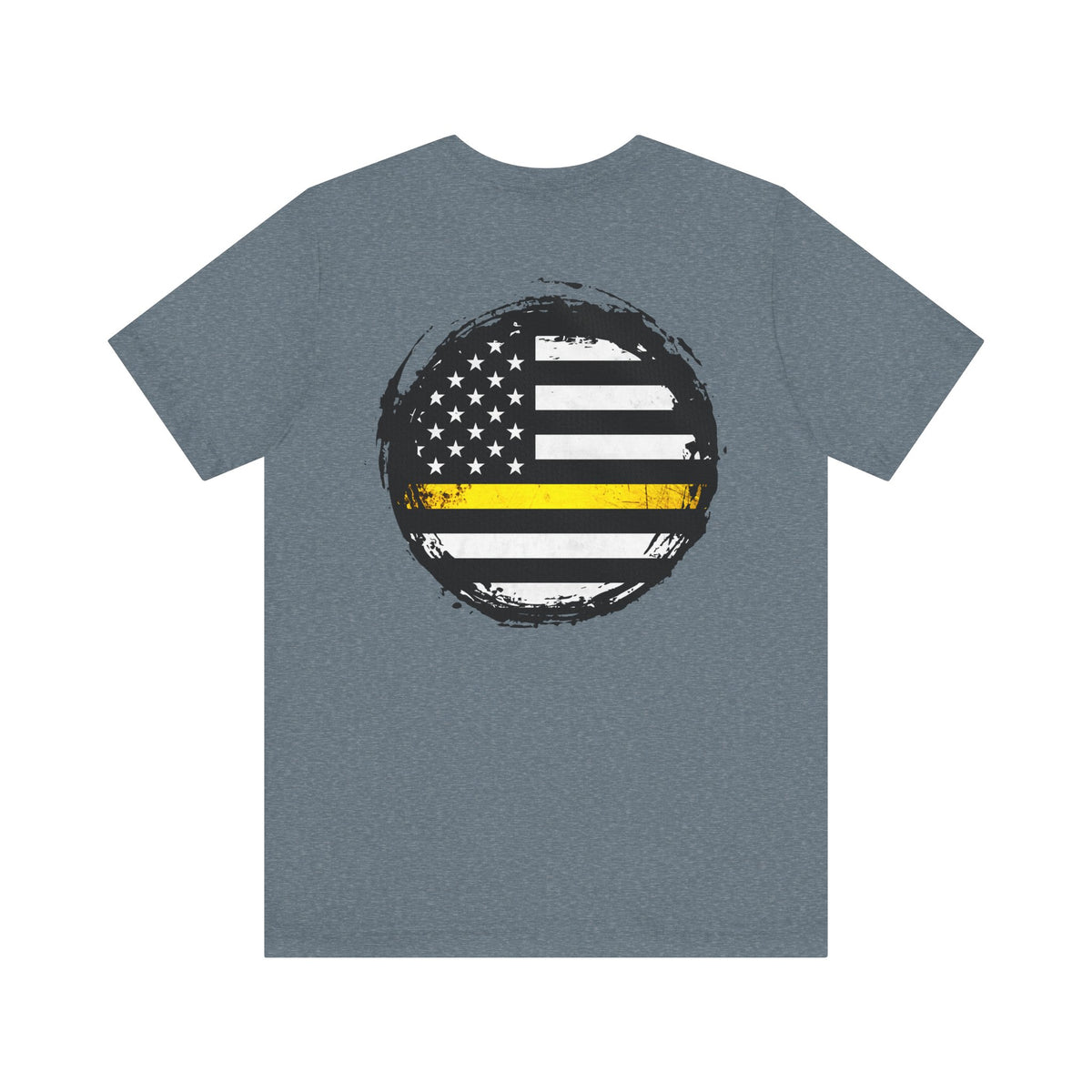 Thin Yellow Line American Flag Tee, Dispatcher Gift, Unisex T-Shirt, 911 Operator Shirt, Patriotic Graphic Tee