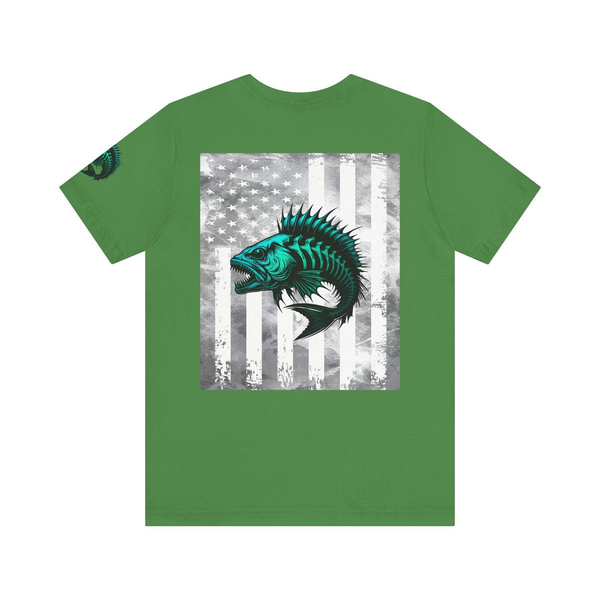 Fishing Grunge American Flag Tee, Patriotic USA Shirt, Vintage American Flag