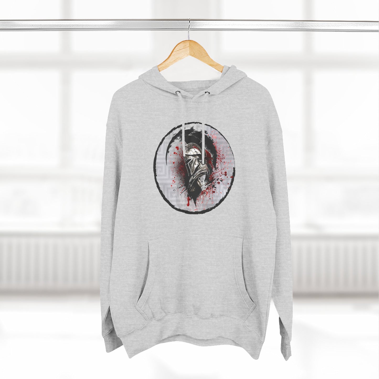 Three-Panel Fleece Hoodie Spartan Warrior