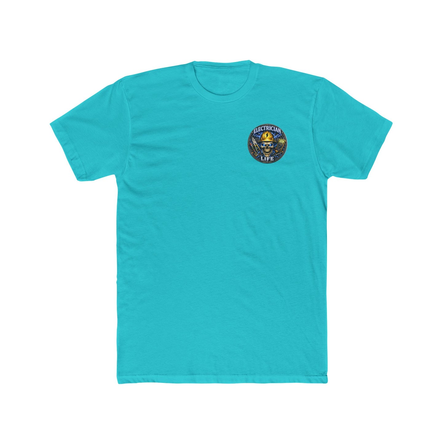 Electrician Life T‑Shirt — Electrician Skull Logo Crew Tee
