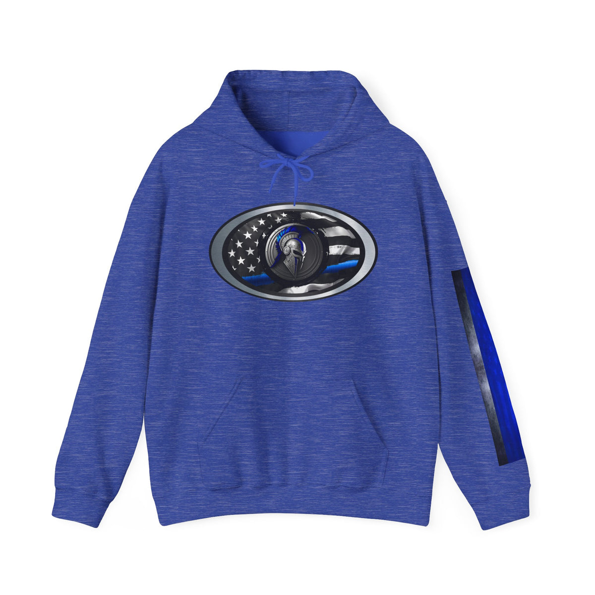 Spartan Hoodie, Thin Blue Line, American Flag, Patriotic Hoodie, Police Officer Gift, Law Enforcement Apparel