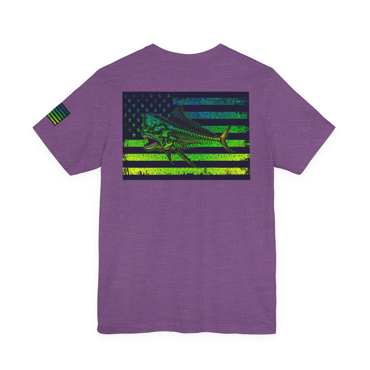 The Mahi Angler Grunge American Flag Tee, Patriotic USA Shirt, Vintage American Flag
