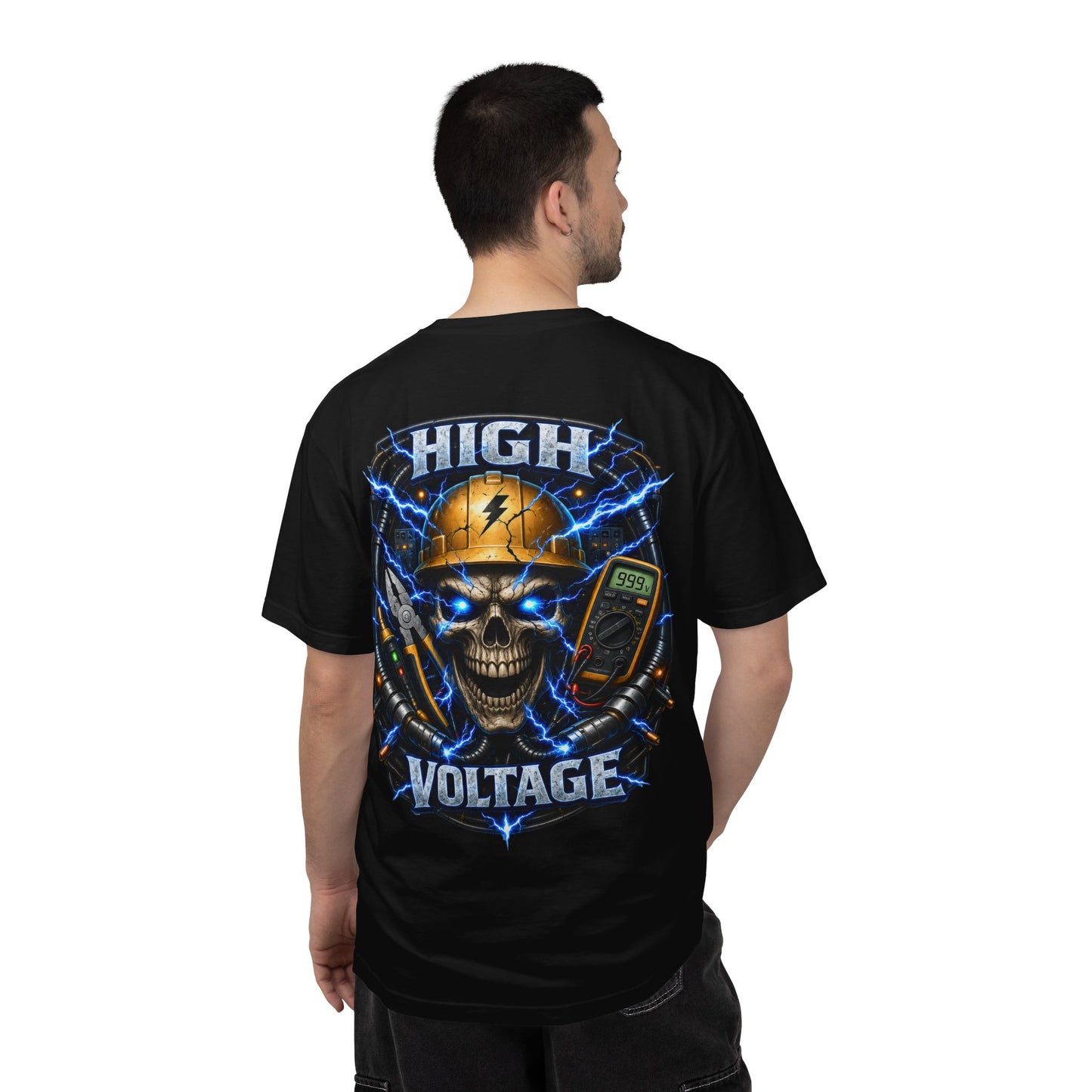 High Voltage Skull T-Shirt — Electrician Safety Graphic Tee