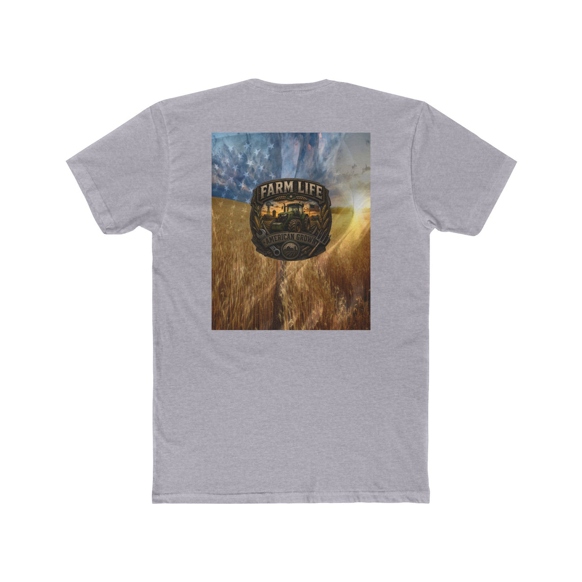Farm Life Graphic Tee — Vintage Tractor & Wheat Field T-Shirt