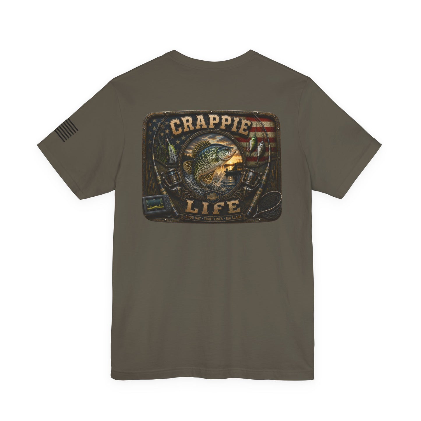 Crappie Life Fishing T-Shirt – WRAEVN OUTDOORS Slab Crappie Angler Tee
