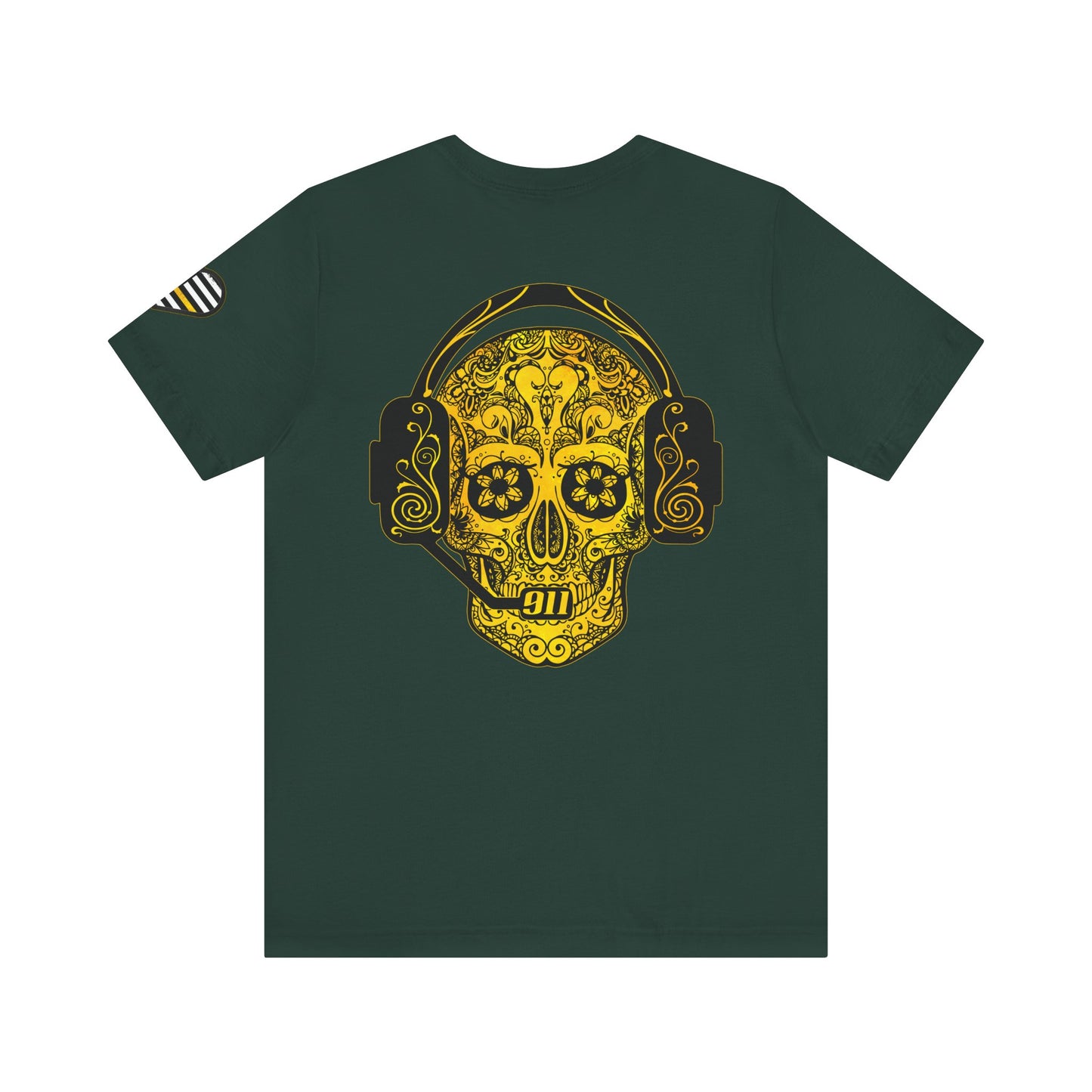 Shot Caller Sugarskull Tee, Dispatcher T-Shirt, 911 Operator Shirt, Unisex Jersey Tee, Short Sleeve Top