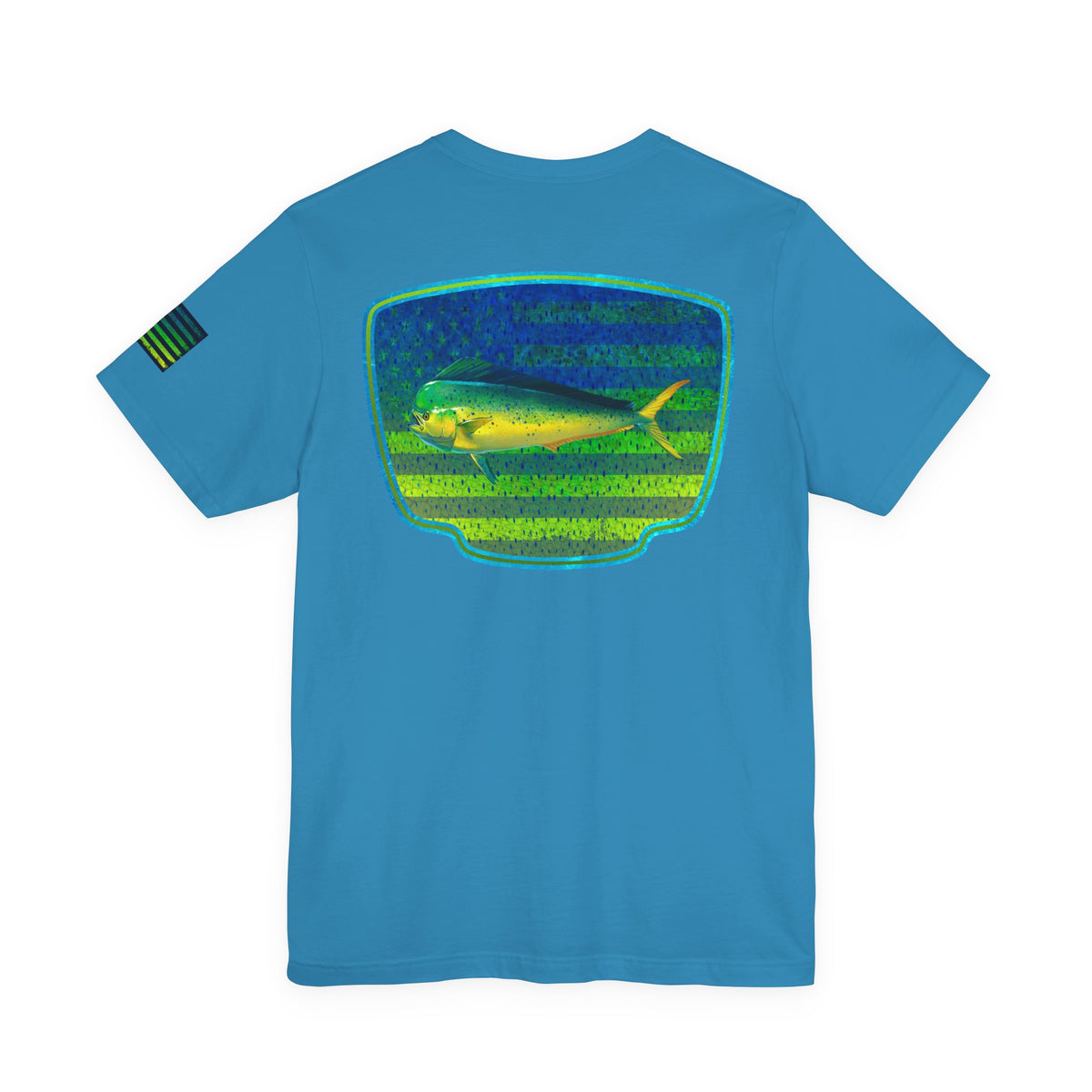 Mahi Mahi American Flag Fishing T-Shirt – Bold Offshore Graphic Tee