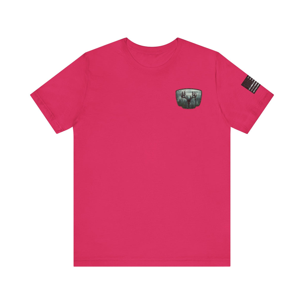 Deer Skull Forest Flag Hunting Tee