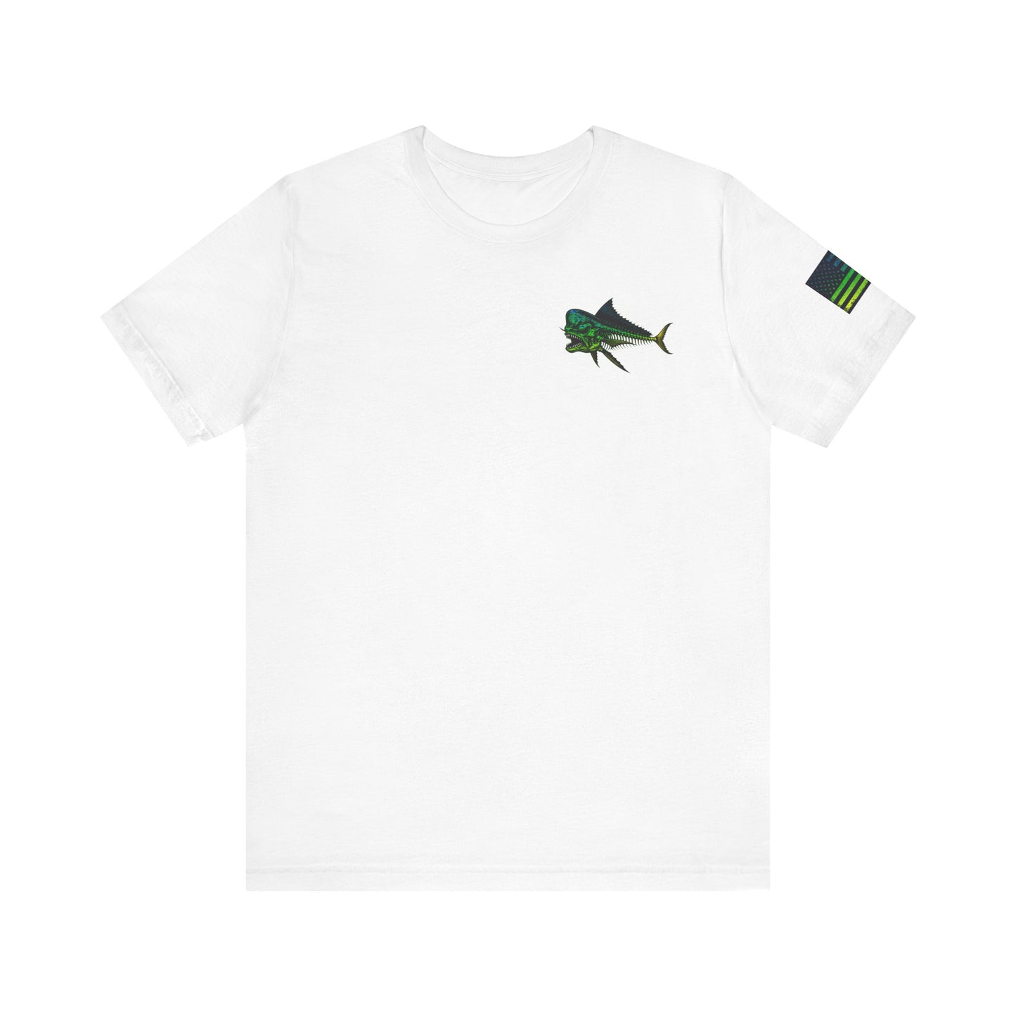 Mahi Mahi Skin Grunge American Flag Tee, Patriotic USA Shirt, Vintage American Flag