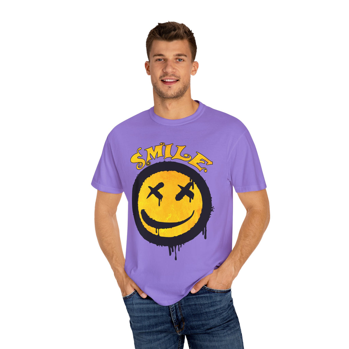 Smiley Face Unisex T-shirt - Embrace Positivity, Casual Wear, Gift for Friends, Mood Lifting Apparel, Fun Graphic Tee