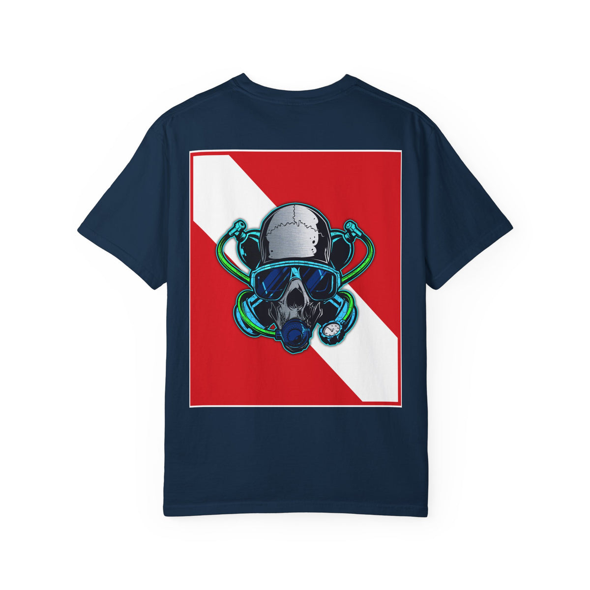 Scuba Skull Unisex T-shirt, Dive Flag Tee, Diving Shirt, Ocean Lover Gift, Beach Wear
