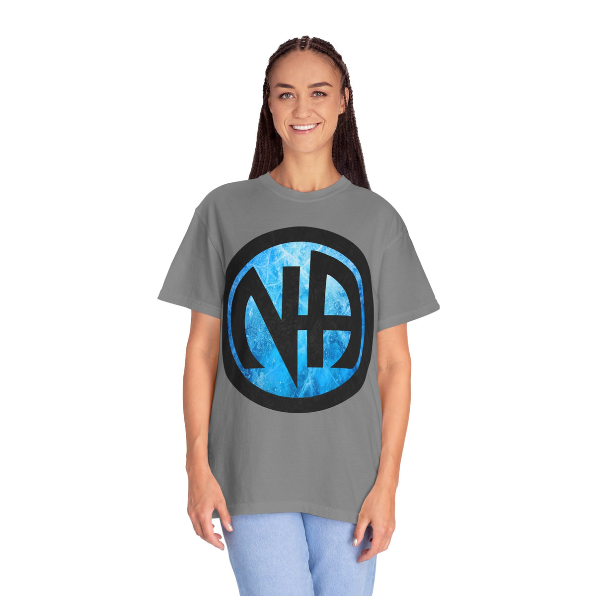 Narcotics Anonymous NA Logo – Blue Ice & Black Recovery Symbol Art T-Shirt, Recovery T-Shirt