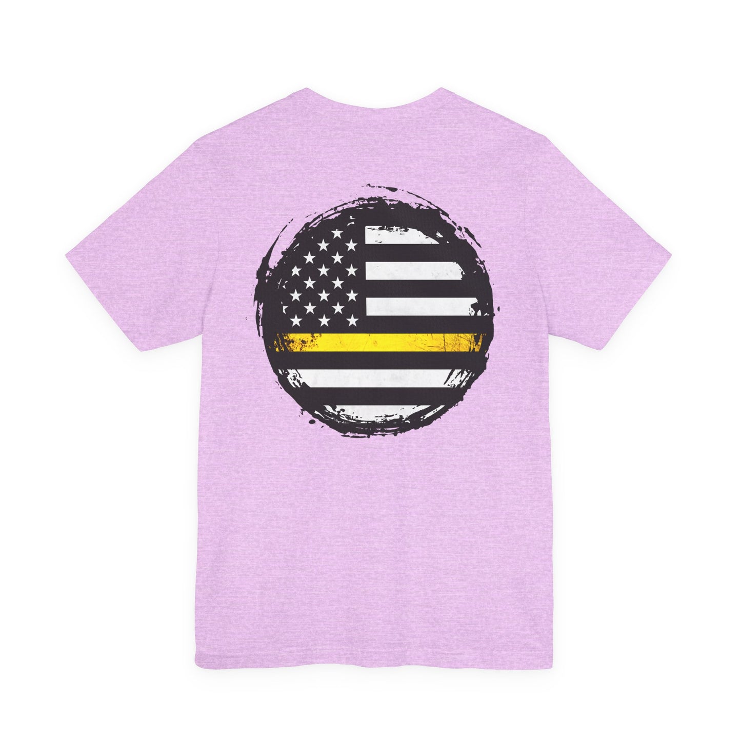 Thin Yellow Line American Flag Tee, Dispatcher Gift, Unisex T-Shirt, 911 Operator Shirt, Patriotic Graphic Tee
