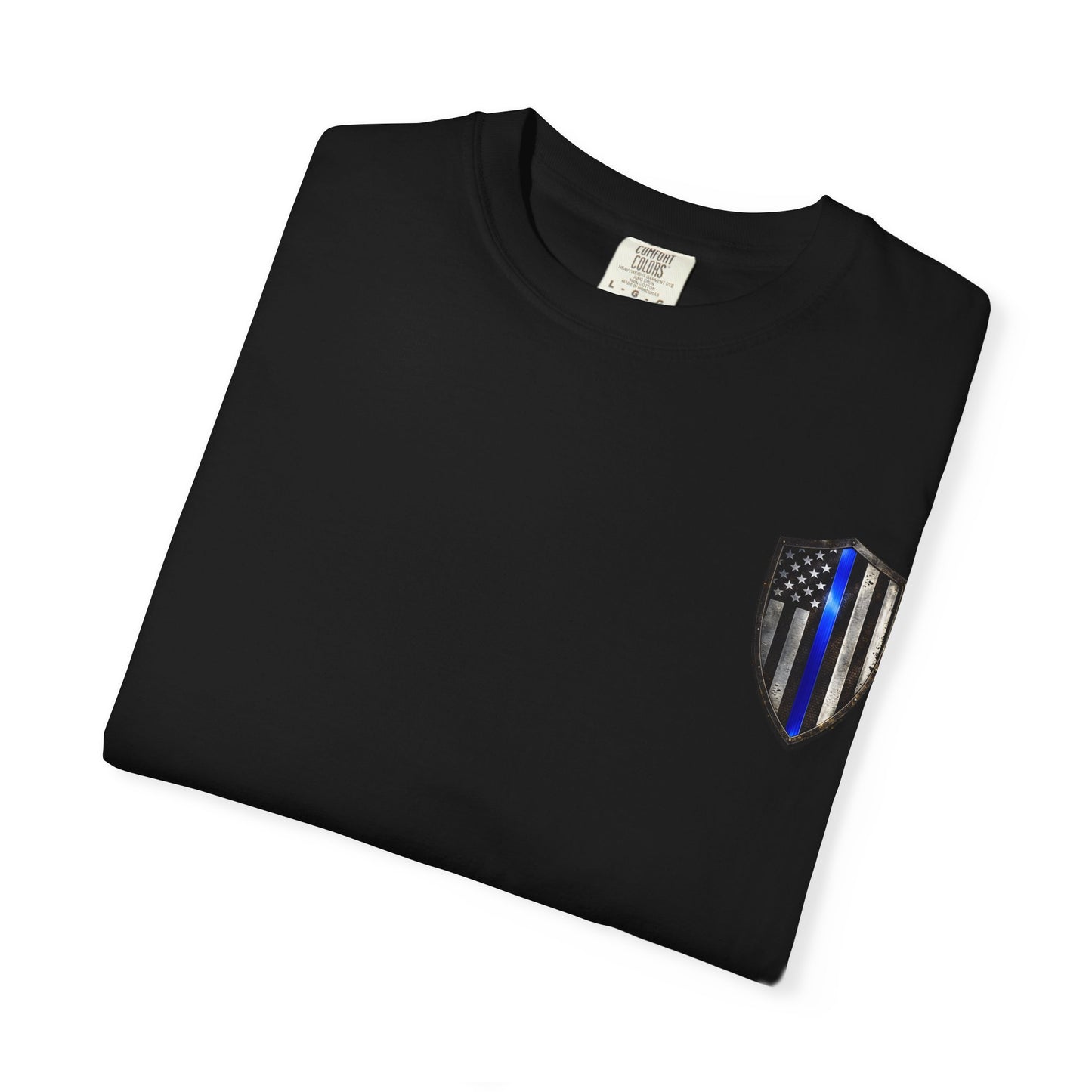 Thin Blue Line Skull T-Shirt — American Flag Police Support Tee