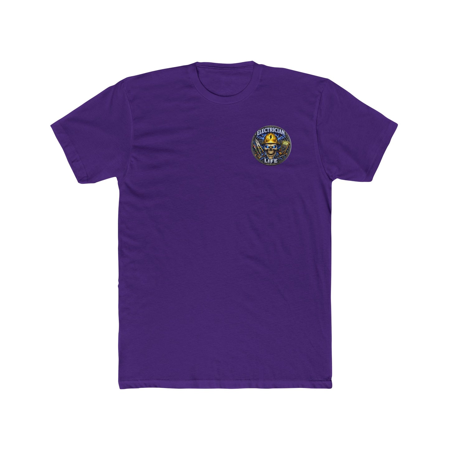 Electrician Life T‑Shirt — Electrician Skull Logo Crew Tee