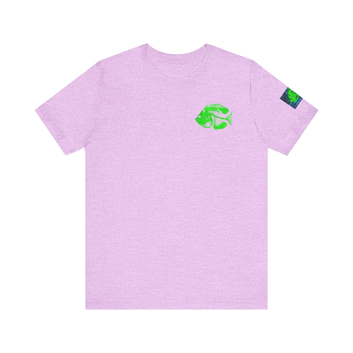 Green Pearch Angler Grunge American Flag Tee, Patriotic USA Shirt, Vintage American Flag