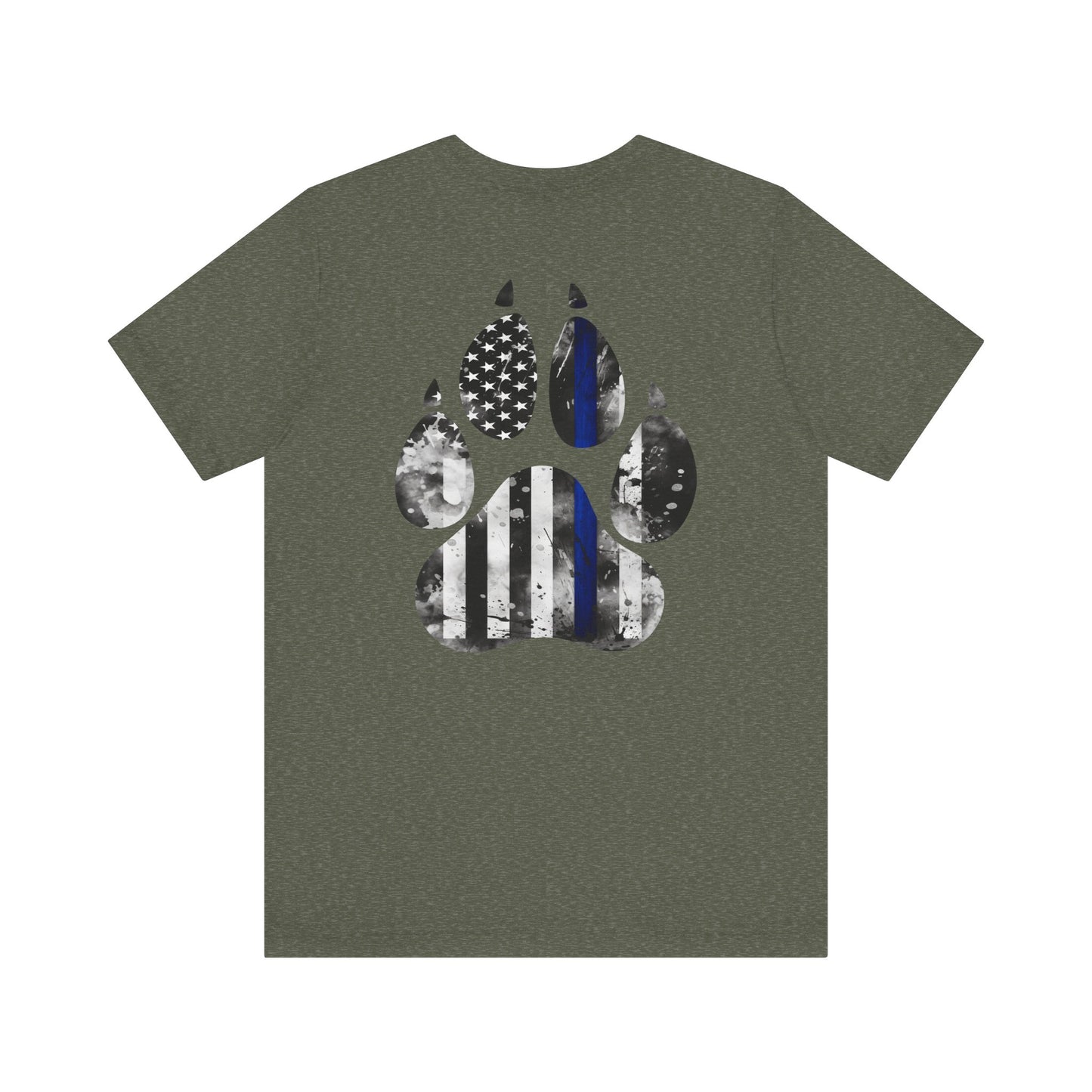 K9 Blue Line Paw Print Tee