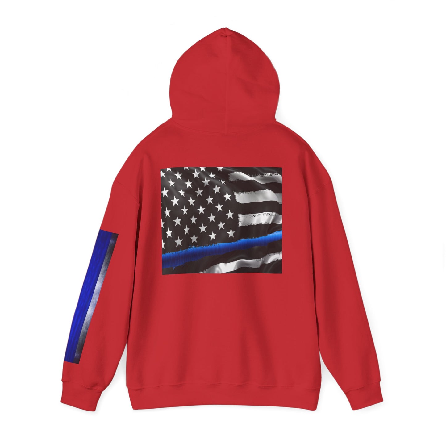 Spartan Hoodie, Thin Blue Line, American Flag, Patriotic Hoodie, Police Officer Gift, Law Enforcement Apparel