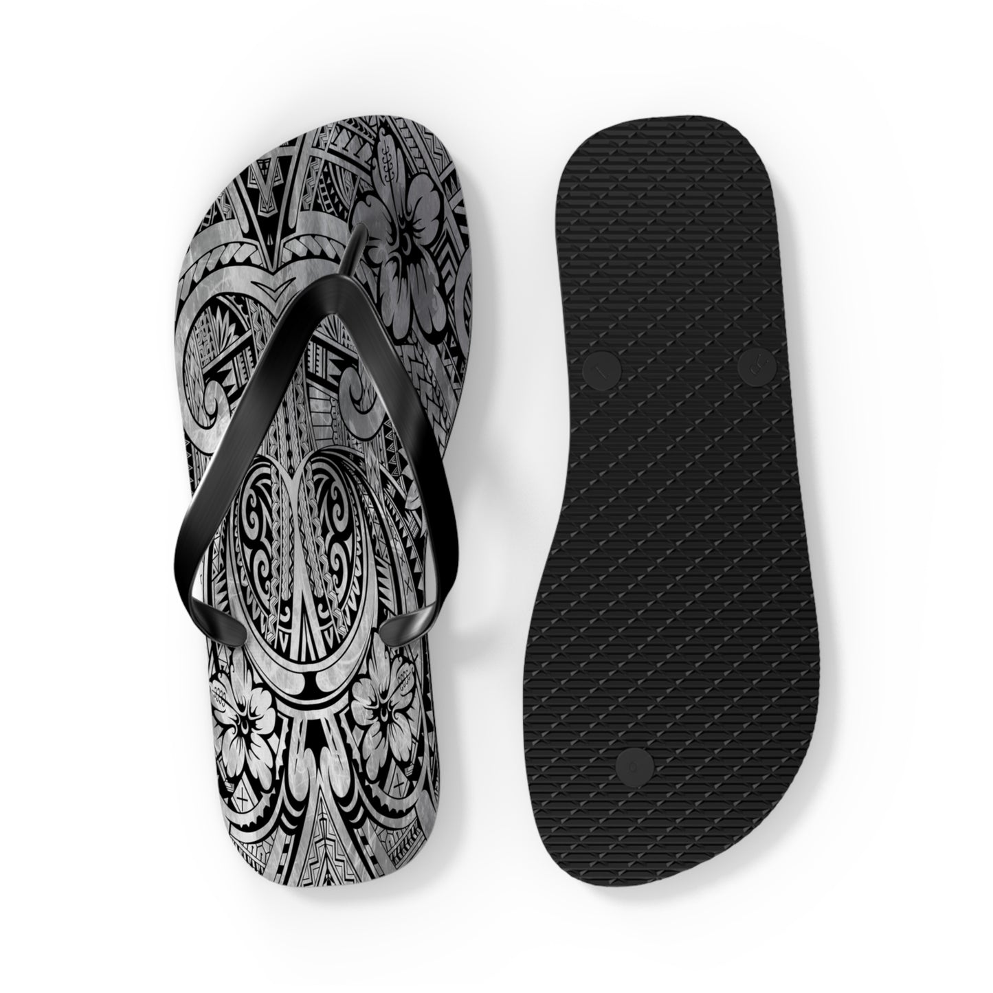 Polynesian Storm Flip Flops - Beach Vibes, Summer Sandals, Festival Footwear, Unique Gift, Vacation Essentials