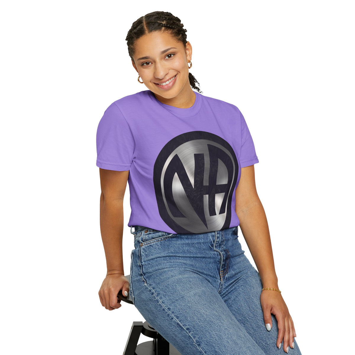 Narcotics Anonymous NA Logo – Metal & Black Recovery Symbol Art T-Shirt, Recovery T-Shirt