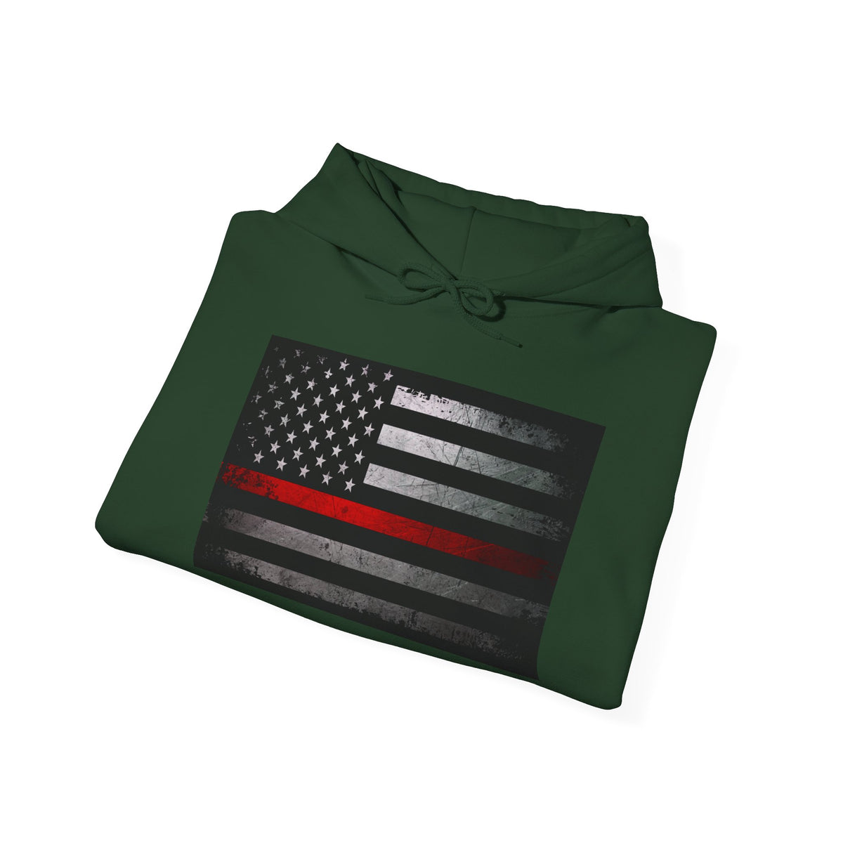 Firefighter Thin Red Line American Flag Hoodie, Fireman Gift, Firefighter Apparel, Thin Red Line Sweatshirt, Firefighter