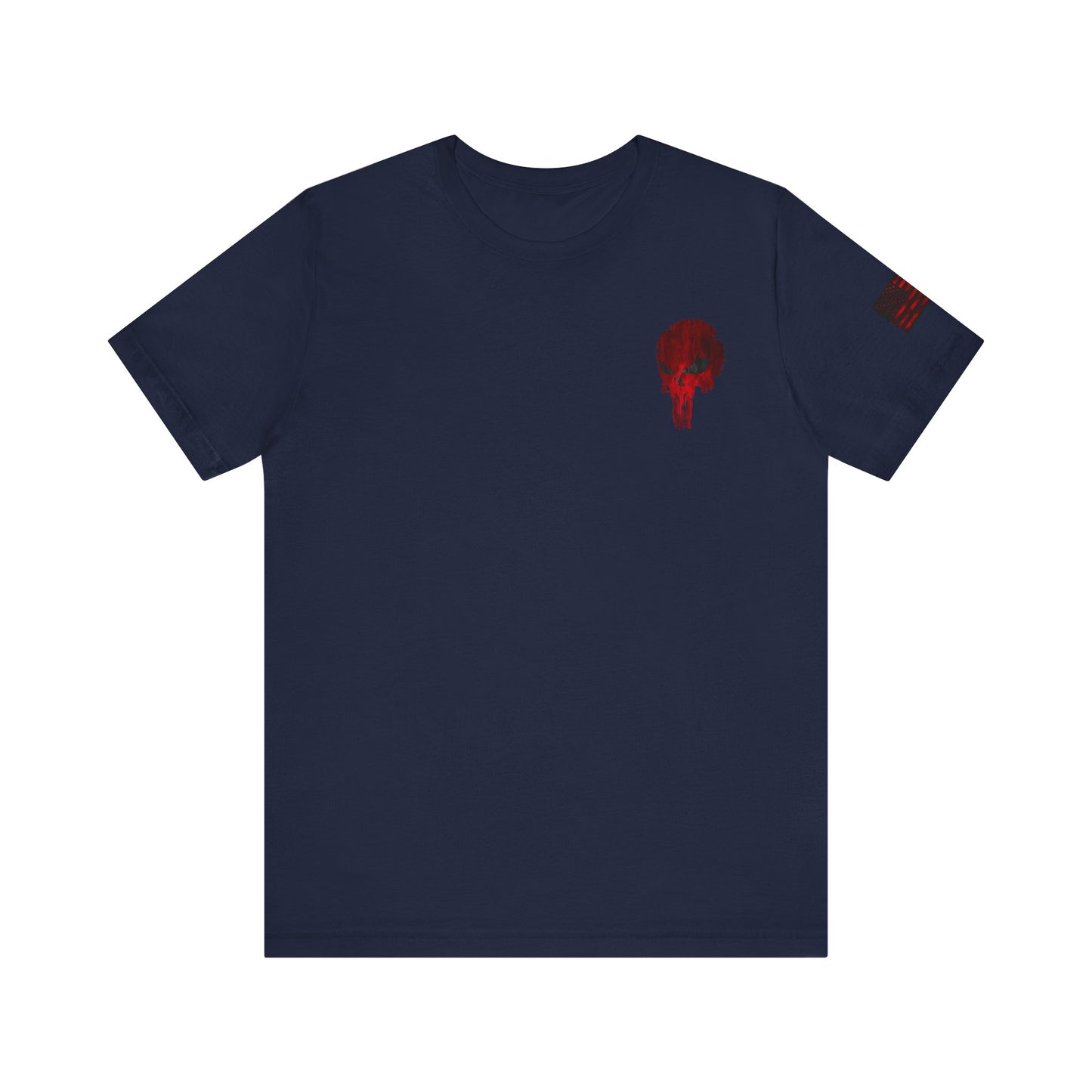 Punisher Skull Red Grunge Distressed Design – Tactical Graphic Art for Shirts, Decals, and Merch