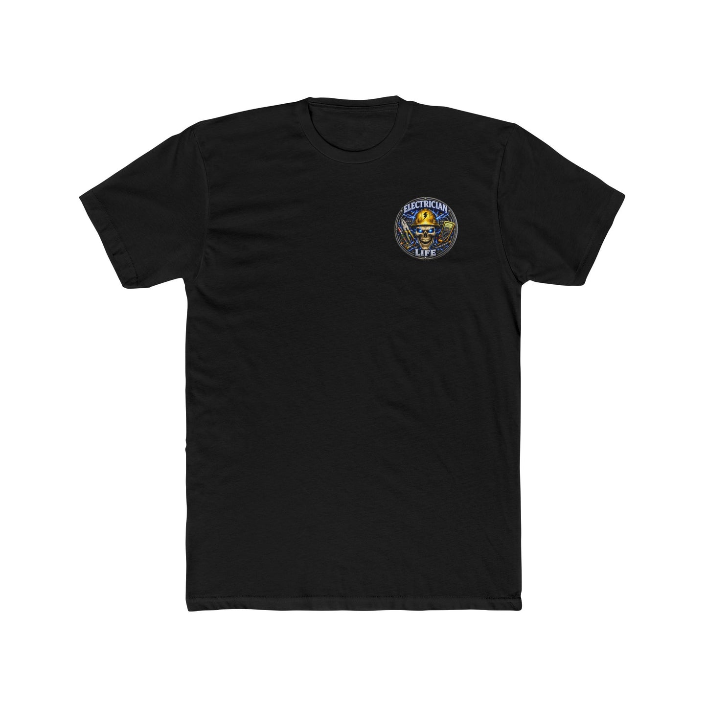 Electrician Life T‑Shirt — Electrician Skull Logo Crew Tee