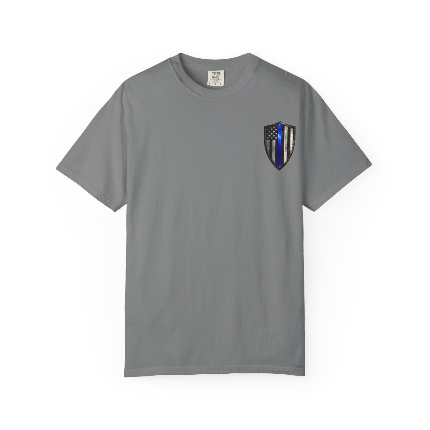 Thin Blue Line Skull T-Shirt — American Flag Police Support Tee