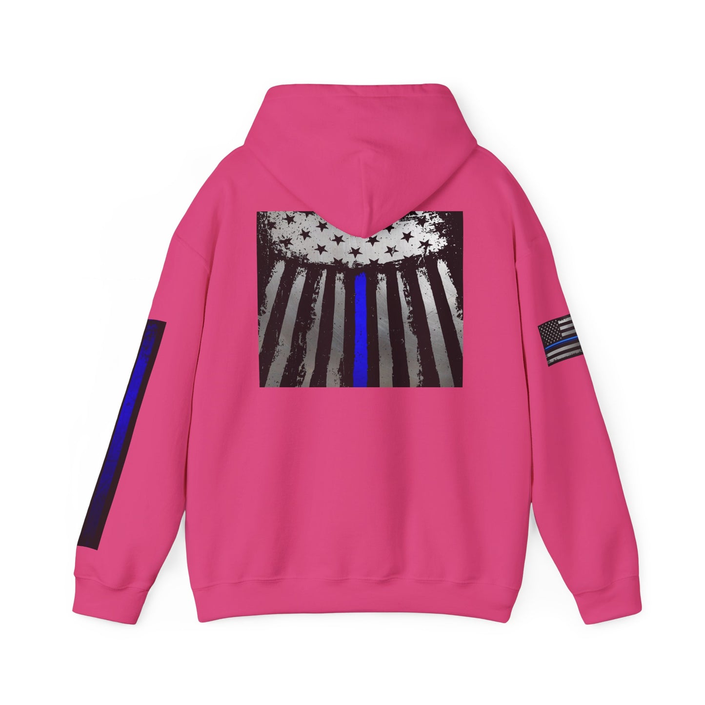 Spartan Thin Blue Line Flag Hoodie – Warrior Helmet Patriotic Sweatshirt for Police Supporters