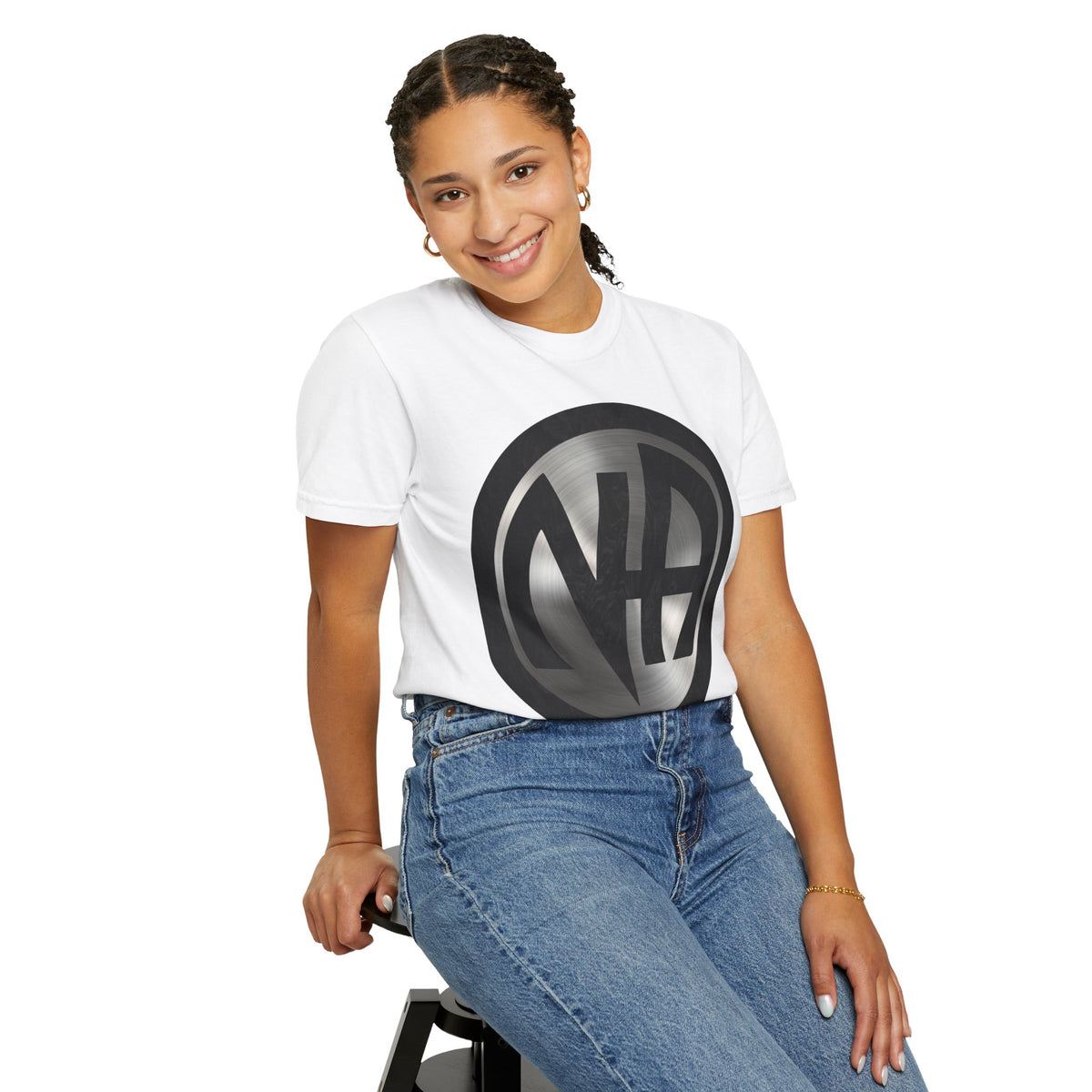 Narcotics Anonymous NA Logo – Metal & Black Recovery Symbol Art T-Shirt, Recovery T-Shirt