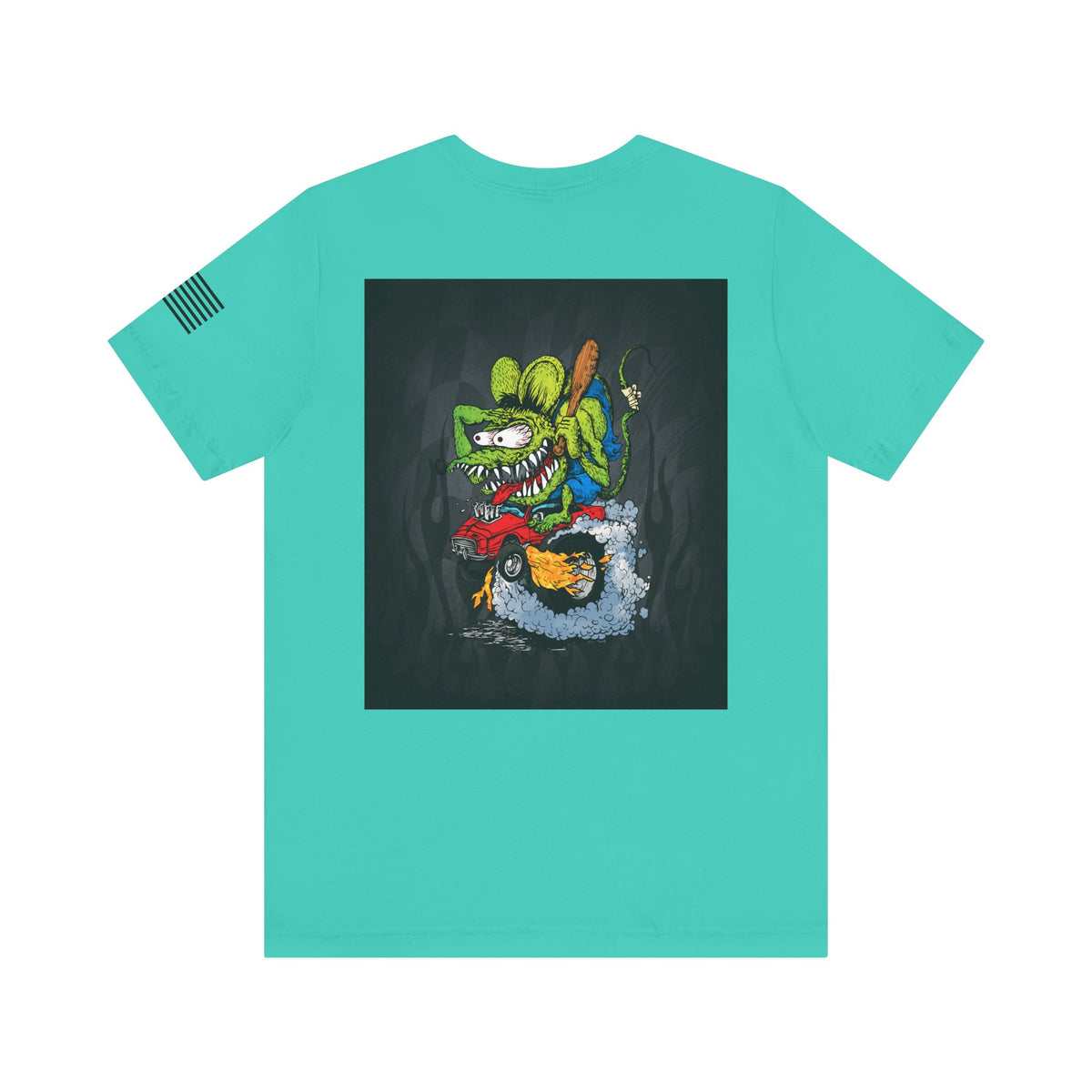Rat Fink Monster Hot Rod Burnout – Wild Cartoon Drag Racer Tee