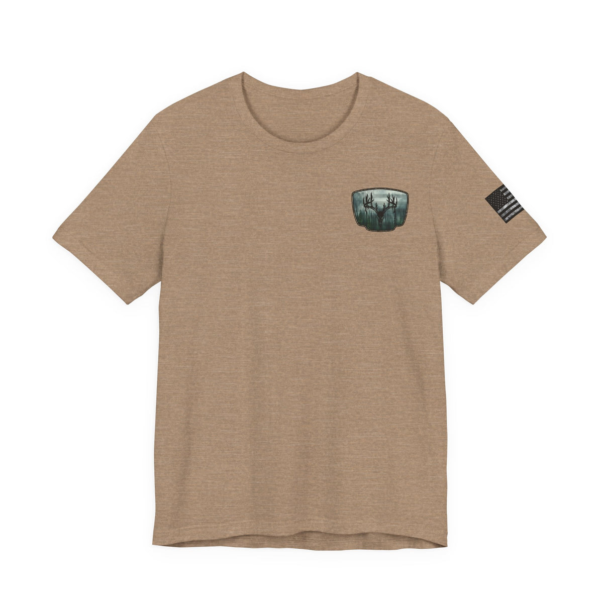 Deer Skull Forest Flag Hunting Tee