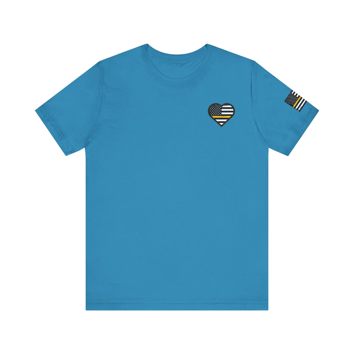 911 Dispatcher Sugar Skull Unisex Tee, Dispatcher Gift, Day of the Dead Shirt, Thin Gold Line,