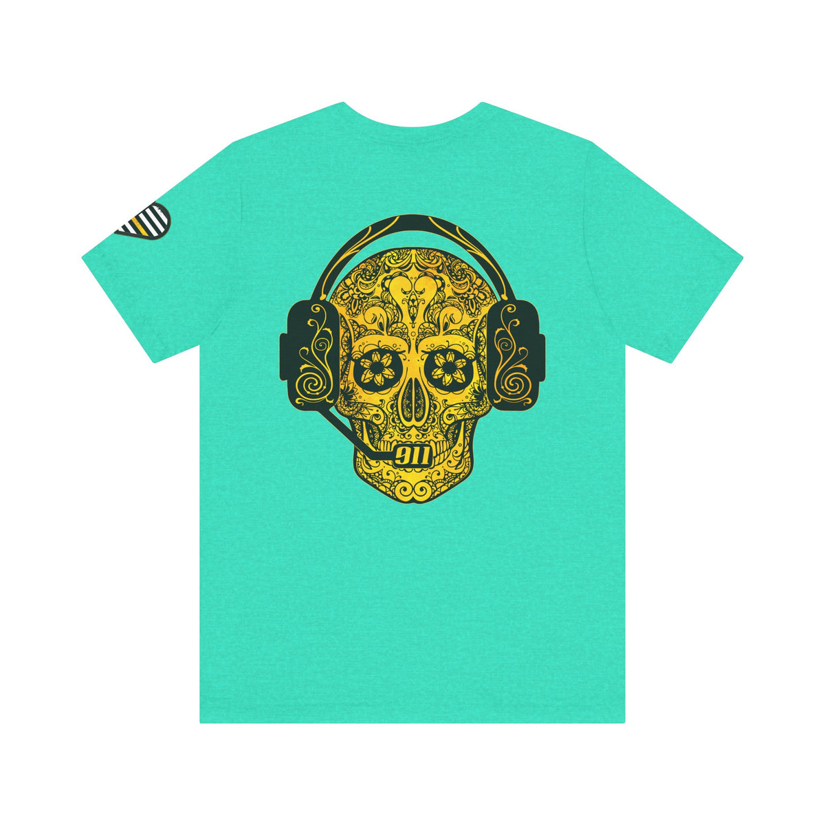 Shot Caller Sugarskull Tee, Dispatcher T-Shirt, 911 Operator Shirt, Unisex Jersey Tee, Short Sleeve Top