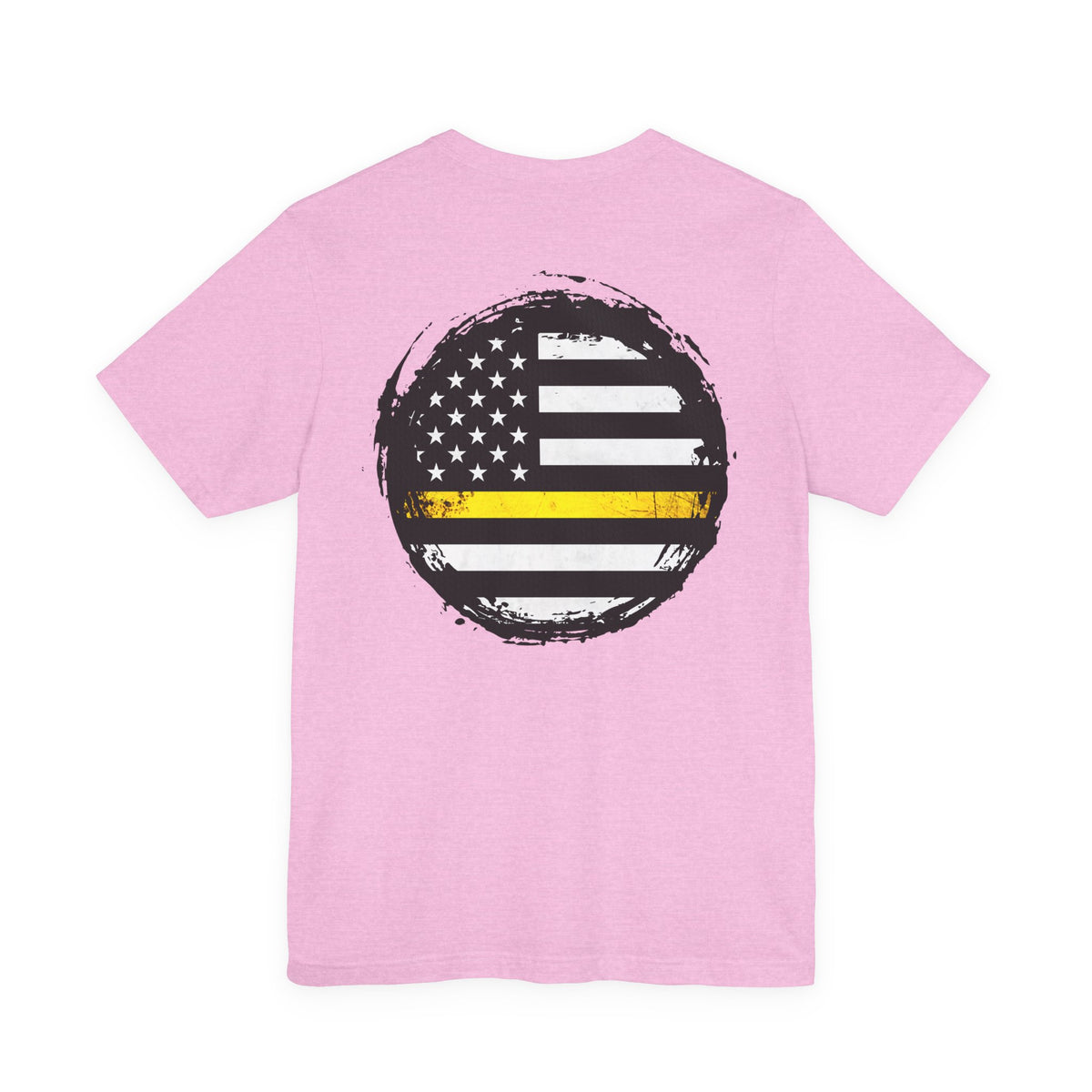 Thin Yellow Line American Flag Tee, Dispatcher Gift, Unisex T-Shirt, 911 Operator Shirt, Patriotic Graphic Tee