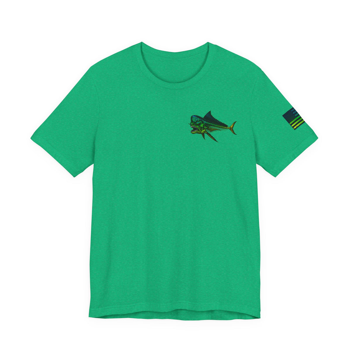 The Mahi Mahi Grunge Tee, Patriotic USA Shirt, Vintage American Flag