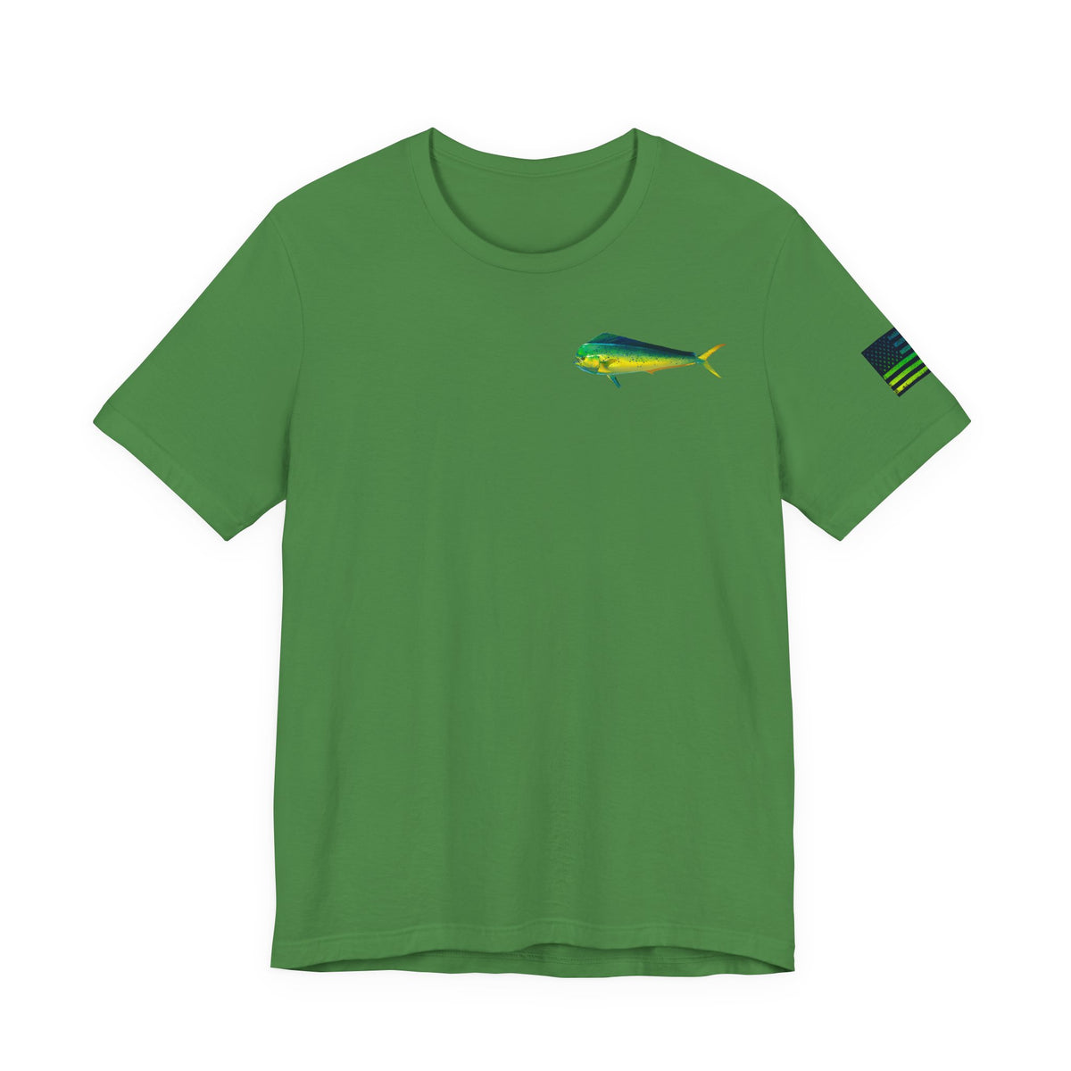 Mahi Mahi American Flag Fishing T-Shirt – Bold Offshore Graphic Tee